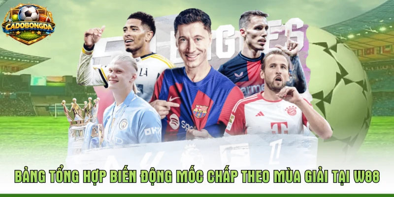 Bảng tổng hợp biến động mốc chấp theo mùa giải tại W88