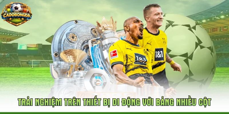 Trải nghiệm trên thiết bị di động với bảng nhiều cột